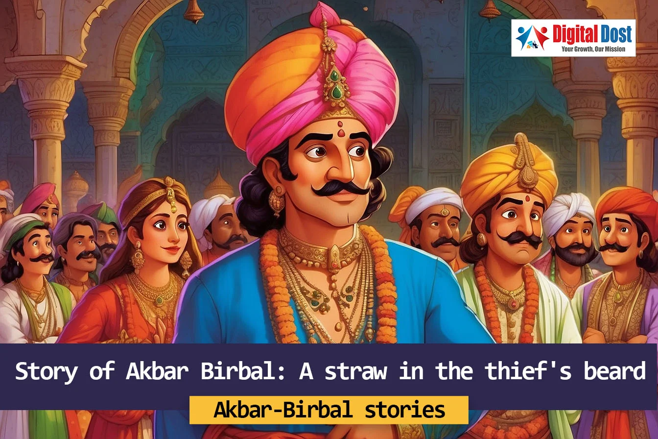 Story Of Akbar Birbal A Straw In The Thiefs Beard