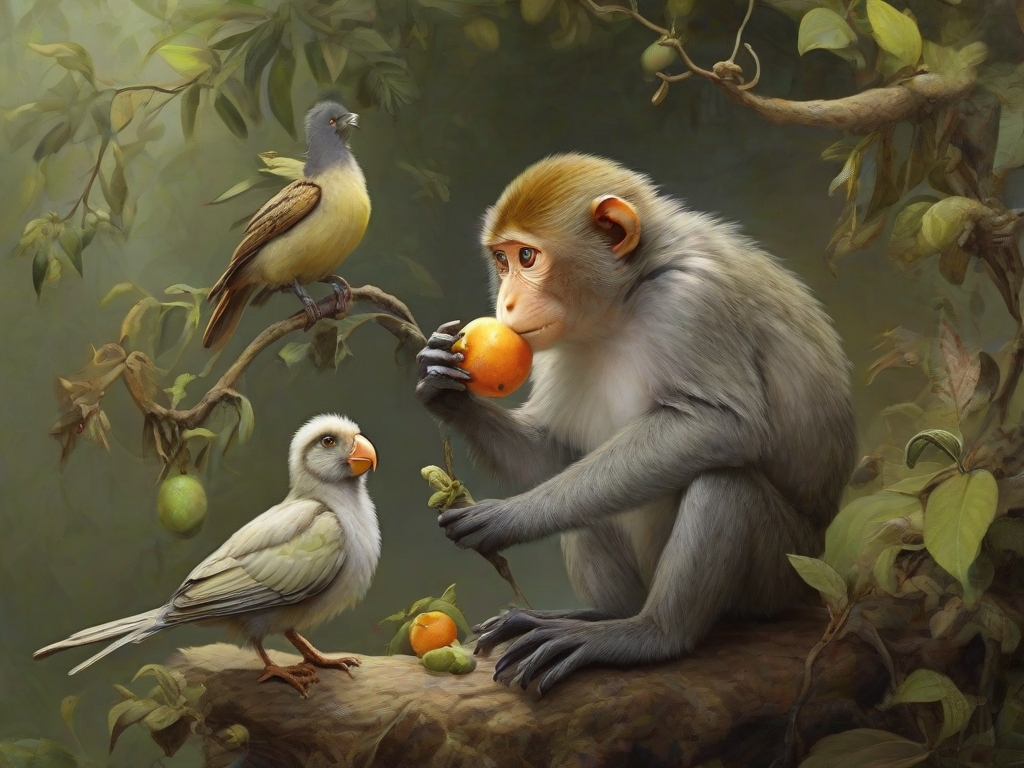 Monkey And Bird Story